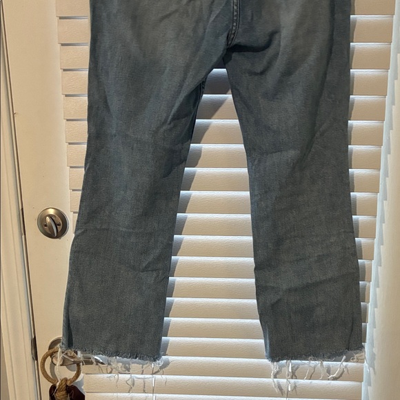 rag & bone Distressed Light Blue Straight Leg Jeans - Picture 11 of 12